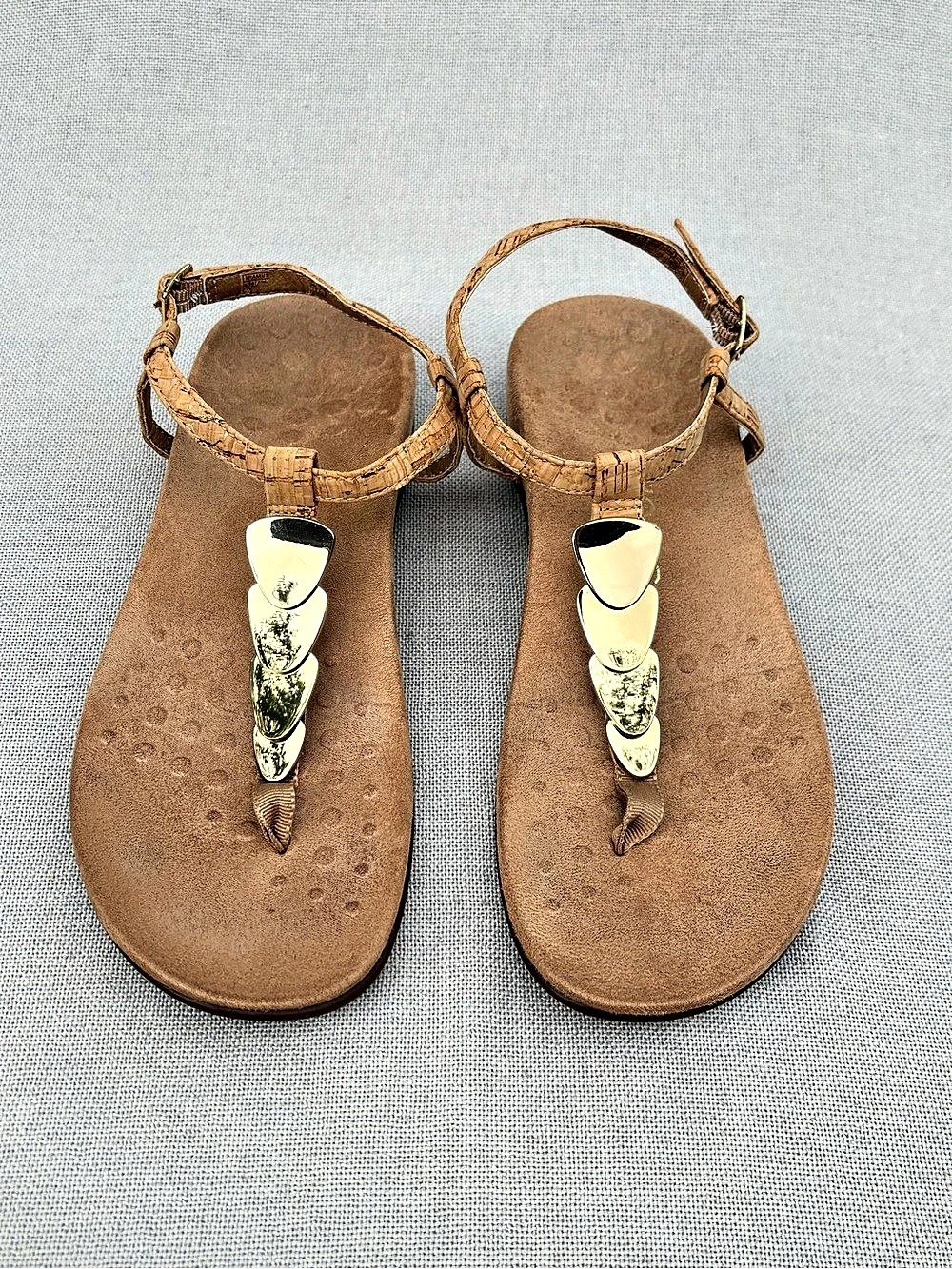 Vionic Serra Women's Brown & Gold Sandals US 8